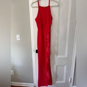 Elegant Red Sleeveless Dress